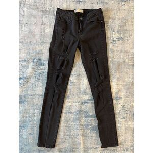 Cotton On Black Distressed Skinny Jeans Size 6